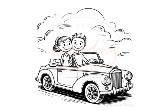 Charming SVGs: Wedding Couple & Stick Vectors for Designers