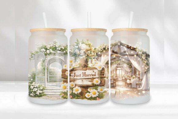 Elevate Your Wedding Bar with Custom Glass Can Wraps
