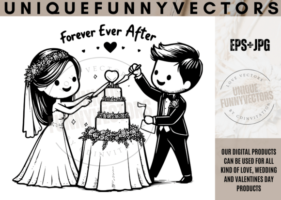 Love and Wedding Svg Vectors 464: Charming Characters for Every Occasion