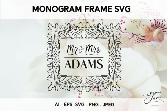 Mr & Mrs Wedding Monogram SVG: A Whimsical Frame for Timeless Keepsakes