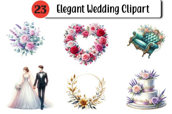 Timeless Charm: Using Elegant Wedding Clipart in Your Designs