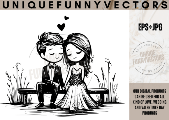 Wedding Couple SVG: Endearing Vectors for Heartfelt Designs